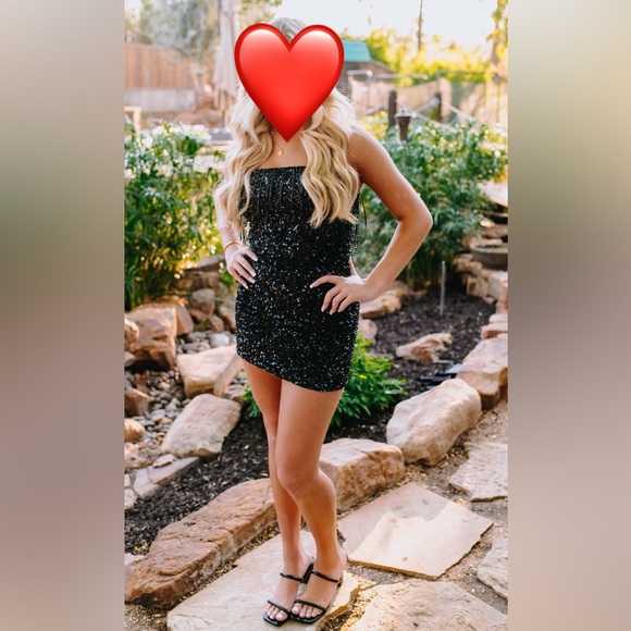 Retrofete Cassandra Sequin Fringe Dress - Picture 4 of 8